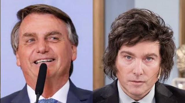bolsonaro javier milei - presidente eleito da argentina