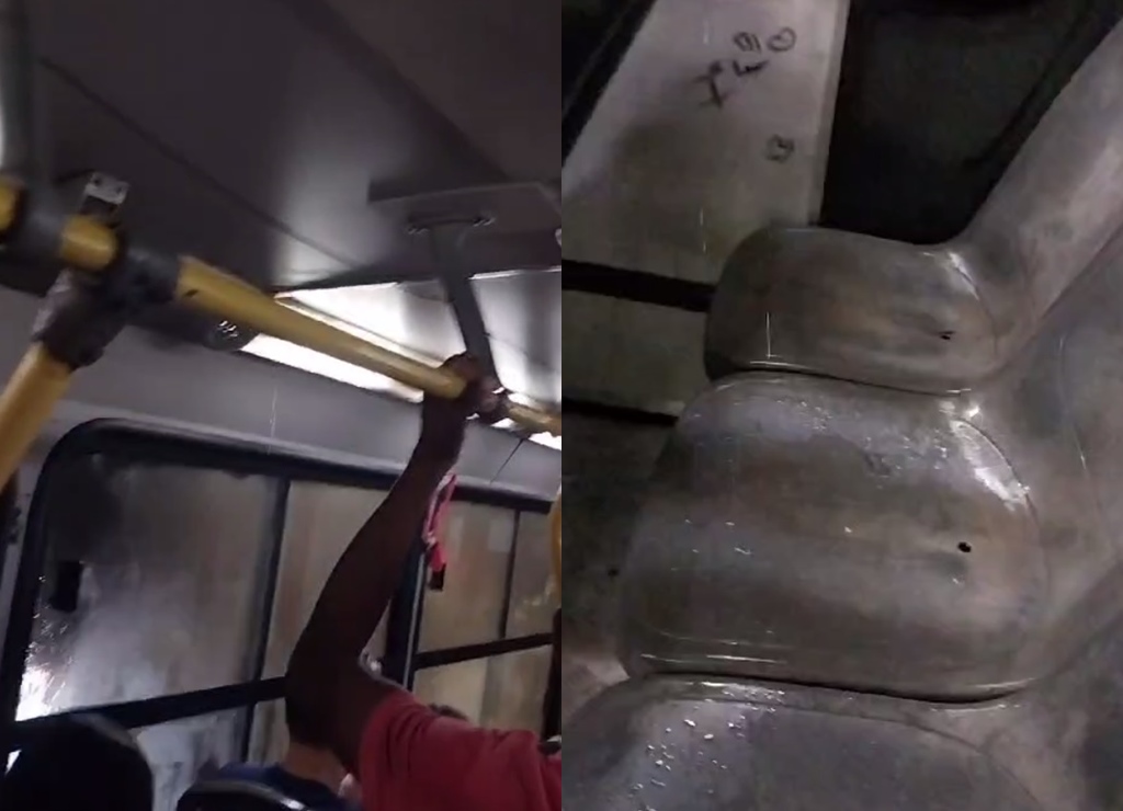 Passageiros reclamam de goteiras em ônibus do transporte público de Teresina; assista o vídeo
