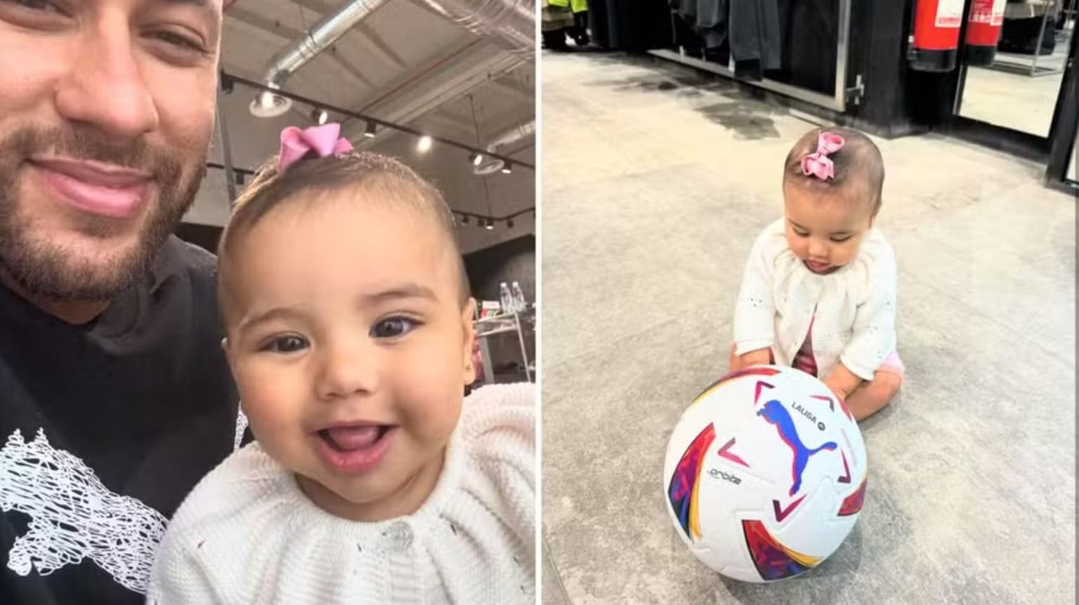 Neymar posta fotos com a filha e impressiona fãs pela semelhança; VEJA FOTOS