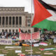 Manifestantes acampam no campus da Universidade de Columbia para protestar em prol dos palestinos